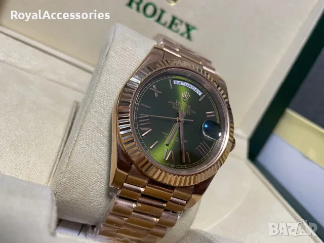 Rolex day-date зелен цифер, снимка 2 - Мъжки - 49994827