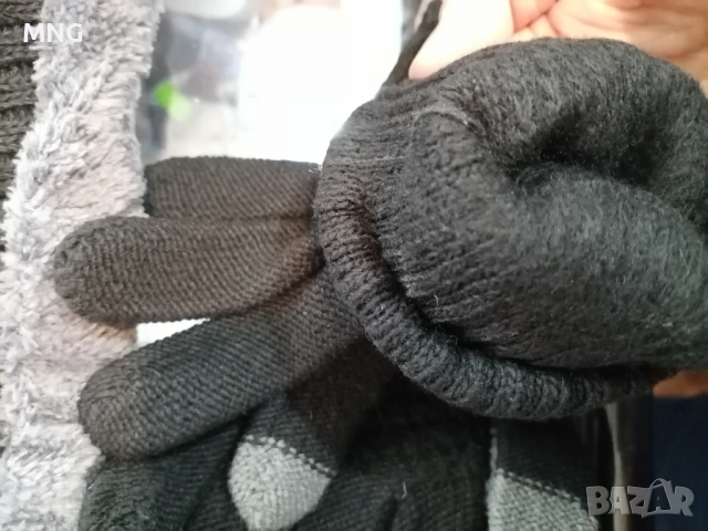 Мъжки комплекти- шапка,шал и ръкавици, снимка 3 - Шапки - 52463841