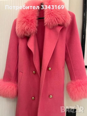 Розово пухкаво палто, снимка 2 - Палта, манта - 51628948