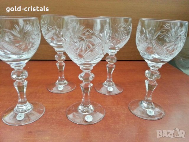  кристални чаши , снимка 11 - Антикварни и старинни предмети - 27472779
