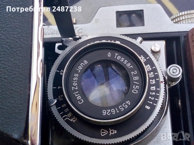 Немски фотоапарат,,Welti Ic,,c обектив ,,CarlZeiss jena, снимка 2 - Фотоапарати - 32962302