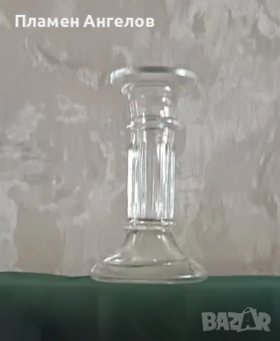 Стъклен свещник , снимка 2 - Декорация за дома - 49538511