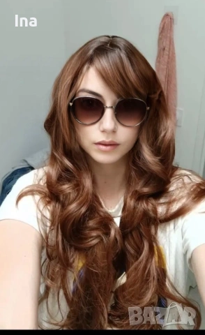 Перука червеникаво кестенява