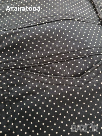 Дамски панталон - синьо с бели точки, снимка 4 - Панталони - 49998639