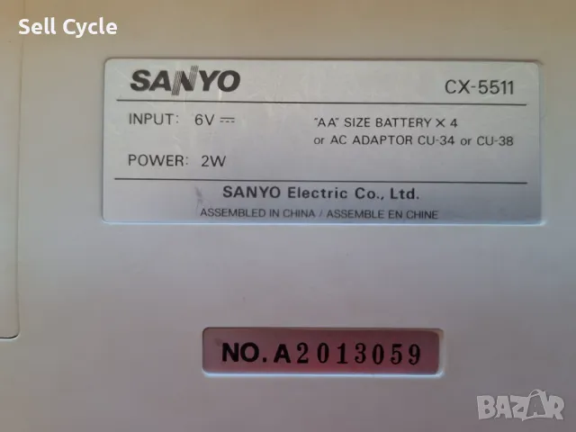 ✅КАЛКУЛАТОР С ПРИНТЕР SANYO CX-551❗, снимка 3 - Друга електроника - 49397092