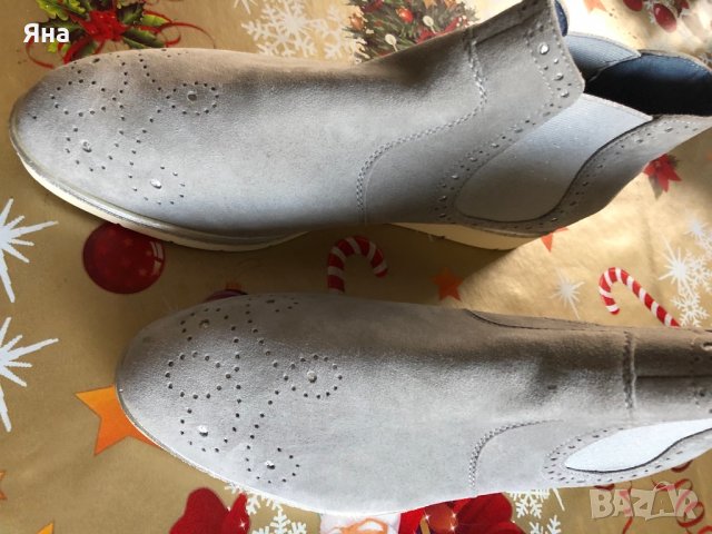 Дамски велурени боти, снимка 2 - Дамски боти - 39098031