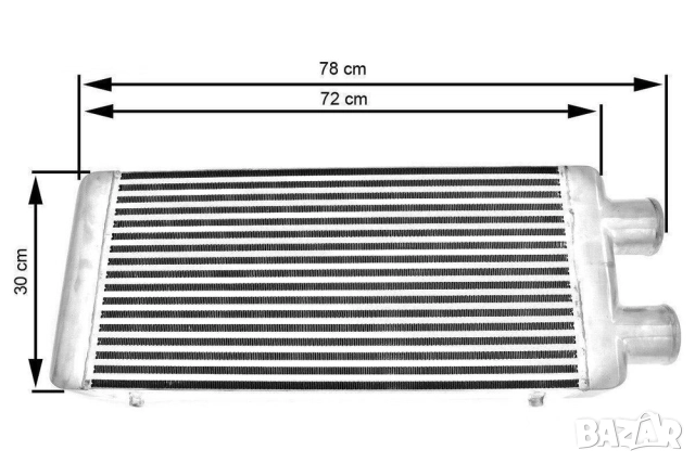 Едностранен интеркулер 600х300х76 Turbo Works, снимка 3 - Аксесоари и консумативи - 51600114