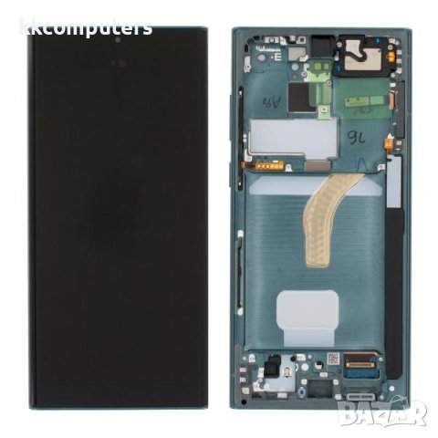 LCD Дисплей за Samsung SM-S908F S22 Ultra / GH82-27488D / 27489D / Тъч скрийн + рамка / Зелен / Ориг, снимка 1 - Резервни части за телефони - 38140578