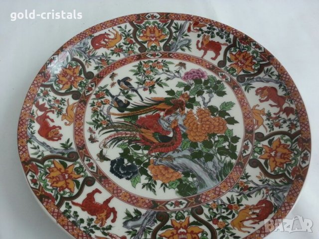 китайска порцеланова чиния ръчна изроботка, снимка 4 - Антикварни и старинни предмети - 26223816