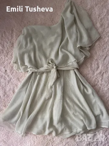 Дамска къса рокля в цвят мента., снимка 6 - Рокли - 48256631