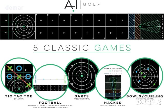 AI Golf Високотехнологична подложка за практикуване на голф 4,2 м, снимка 6 - Голф - 43952562