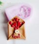 Писмо плик със сърца love  Свети Валентин силиконов молд форма фондан шоколад гипс , снимка 1 - Форми - 40041175