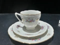 Стар порцелан Чехословакия троен сет за кафе чай, снимка 7
