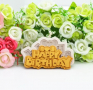 Happy Birthday с панделка силиконов молд форма фондан шоколад, снимка 1 - Форми - 36553544