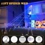Нова Гигантска Паяжина с 390 LED Светлини, 8 Режима за украса Хелоуин, снимка 3