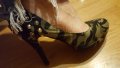 Камуфлажни обувки на висок ток, с метални шипчета, снимка 1 - Дамски обувки на ток - 33069143