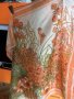 Копринен шал с флорален десен, снимка 3