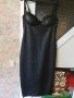 Елегантна черна кожена рокля, снимка 1 - Рокли - 35113512