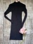 Черна класическа нова елегантна ежедневна еластична рокля рипс рипсена, снимка 8