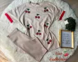 дамски комплект тениска и къс клин рипс с череши , снимка 2
