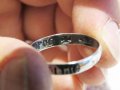стар Мъжки сребърен пръстен, Стариннен сребърен пръстен с думи към Исус в надпис " kypie ihcoy , снимка 4