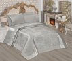 Луксозни покривки за спалня в комплект с долен чаршаф ранфорс , 2 калъфки ранфорс и 2 калъфки сатен, снимка 5