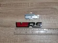 Skoda VRS надпис за решетка червено с черно, снимка 2
