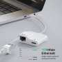 Нов USB C към Ethernet адаптер мрежов конвертор с PD 60W зареждане за MacBook Pro/Air, снимка 4