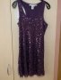 Лилава рокля с пайети, снимка 1 - Рокли - 35186375