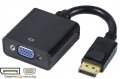 DisplayPort(DP) към VGA(D-SUB) преход адаптер за видео карта монитор, снимка 1 - Кабели и адаптери - 28767364
