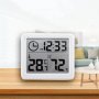 Хигрометър и термометър стаята с часовник и голям LCD екран дигитален за измерване на температура вл, снимка 9