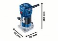 BOSCH Фреза за кантове GKF550, мощност 550W, цанга 6mm, (06016A0020), снимка 3