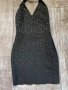 Черна бандажна къса рокля с камъни сваровски-Swarovski Crystal, снимка 7