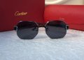 Cartier 2022 дамски слънчеви очила Осмоъгълник с камъни, снимка 4