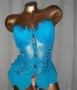 80 С Син дантелен корсет , снимка 5