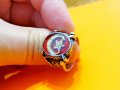 Уникално стар красив мъжки сребърен пръстен с  голем полумесецът и звездата, турски пръстен, османск, снимка 4