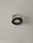 Елегантен сребърен пръстен с черни  цирконий .Сребро проба 925 , снимка 3
