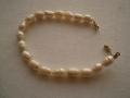 гривна от естествени бели речни перли изработва се ръчно, снимка 2