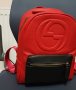Gucci/Гучи-средно голяма червена раница ,естествена кожа, снимка 6