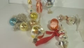 Лот ретро коледни орнаменти от тънко стъкло, снимка 2