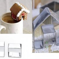3 части за къща къщичка метални форми резци за тесто бисквитки  , снимка 1 - Форми - 27492089