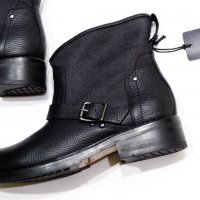 НОВИ и Намалени! G-Star Leon Boots Black Дамски Боти Естествена Кожа + Деним Номер 39, снимка 5 - Дамски боти - 35355026