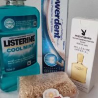 Промо комплект 939-вода за уста Listerine 250 ml.,парфюм CR,паста за зъби и др., снимка 1 - Мъжка козметика - 44042990