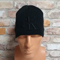 Нова зимна шапка на марката CK, Calvin Klein с черно лого, снимка 7 - Шапки - 43280745