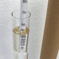 Спиртомер 36см с термометър, колба,  твърд  калъф, тубус  и таблица за корекция, снимка 4 - Други - 38703362