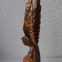 30 см Орел, фигура, птица дърворезба, пластика, статуетка, снимка 6 - Статуетки - 39749258