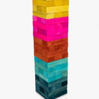 ХXL 50см. GIANT JENGA RAINBOW Огромна цветна дженга кула Топ качество НИСКА ЦЕНА, снимка 11 - Образователни игри - 38868052