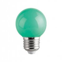 Лампа сфера мини, жълта/зелена/синя/червена LED, клас F, цокъл E27, 220V, 1W, снимка 3 - Крушки - 37112382