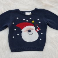 Коледен пуловер за бебе 6-9 месеца, снимка 3 - Бебешки блузки - 38703948
