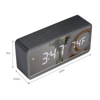 Голям настолен светещ електронен часовник стаен дигитален термометър, снимка 6 - Други - 28967617